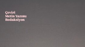 çeşitli alanlarda metin yazımı, çeviri, redaksiyon yaparım