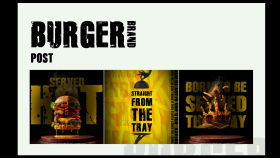 Burger Markası İnstagram Post Tasarımı