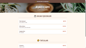 Kafe/Restoran Menu Sitesi - Demo