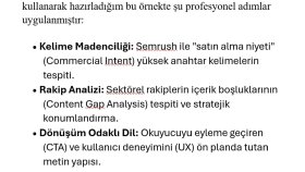 Semrush Analizli E-Ticaret SEO İçeriği
