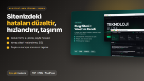 sitenizdeki hataları düzeltir ve sitenizi hızlandırırım