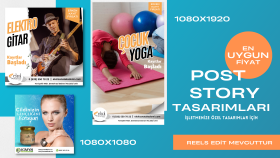 işletmeniz için post ve story tasarlayabilirim