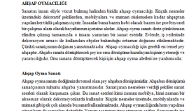 Ahşap Oymacılığı