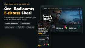 özel kodlanmış ve satış odaklı e-ticaret sitesi kurarım