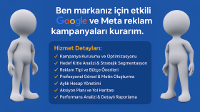 markanız için google ve meta reklam kampanyaları kurarım