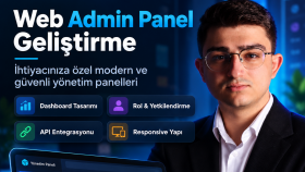 API entegreli web yönetim paneli geliştiririm