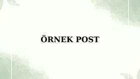 Sade post tasarımı