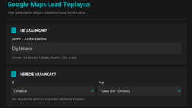 Google Maps Otomatik Lead ve Firma Bilgisi Toplayıcı