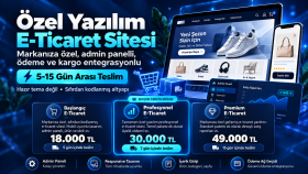 markanıza özel, admin panelli e-ticaret sitenizi yaparım