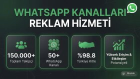 150.000 takipçili whatsapp kanallarıma reklam alıyorum