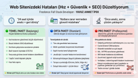 web sitenizdeki hataları (hız + güvenlik + SEO) düzeltiyorum