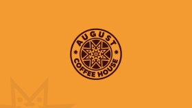 August Coffee House logo tasarım çalışması