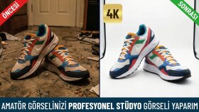e-ticaret için amatör fotoları stüdyo kalitesine getiririm
