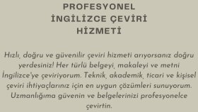 İngilizce Türkçe çeviri yapabilirim