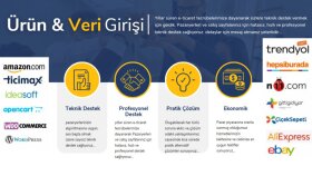 ürün ve veri girişleriniz için teknik destek sağlarım