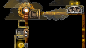 Steampunk temalı pixel çerçeve tasarımı 
