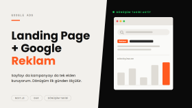 landing page ve Google Ads kampanyanızı kurarım ve yönetirim