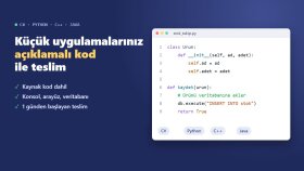 C#, Python ve C++ ile küçük uygulamalarınızı kodlarım
