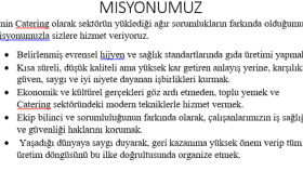 Hakında, vizyonumuz ve misyonumuz yazısı