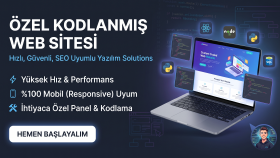 ihtiyacınıza özel hızlı ve güvenli web sitesi kodlayabilirim