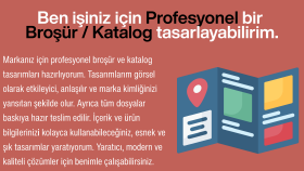 broşür ve katalog tasarlarım