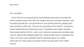 Sarı Umut Bulutu-Yayımlanmış Öykü