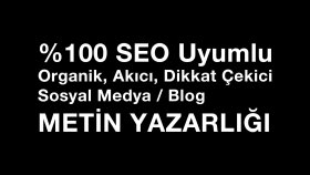 %100 seo uyumlu orijinal ve akıcı metinler yazarım