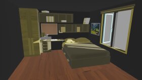 Düşük köşeli minimalist oda modellerim