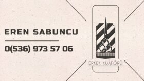 Eren Sabuncu Erkek Kuaförü Kartvizit Tasarımı