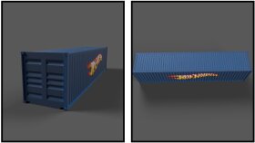 Hot Wheels-themed Shipping Container