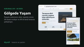 Gölgede Yaşam - 3B Ürün Gösterimli Kurumsal Site