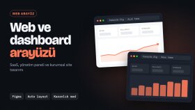 web sitesi, SaaS ve yönetim paneli arayüzü tasarlarım