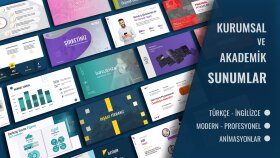 Türkçe veya İngilizce profesyonel, modern sunum hazırlarım