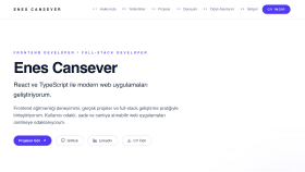 Kişisel Portföy Sitesi | React ve TypeScript