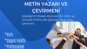 çeviri konusunda size uygun metinler yazabilirim