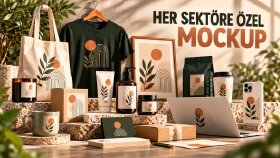 ürünleriniz için gerçekçi ve profesyonel mockup hazırlarım