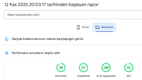 Müşterimin websitesini optimize ettim