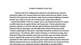 Stanley Kubrick hakkında yazdığım kısa yazı
