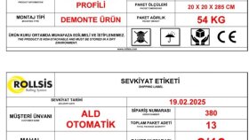KURUMSAL FİRMA - ETİKET TASARIMI 
