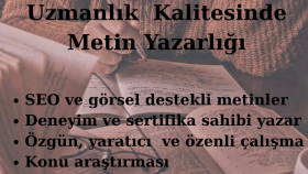 özgün ve yaratıcı metinleri uzmanlık kalitesinde yazarım