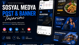 sosyal medya için profesyonel post ve banner tasarlarım