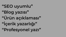 SEO uyumlu blog yazısı ve ürün açıklaması yazarım