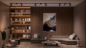 Çalışma odası tasarım 3d modelleme render
