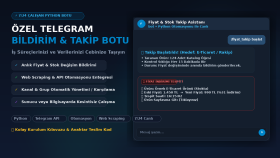 işiniz için özel Python Telegram bildirim-takip botu yazarım