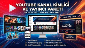 profesyonel YouTube kanal ve yayıncı paketi tasarlarım