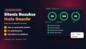 sitenizdeki hataları düzeltir ve sitenizi hızlandırırım
