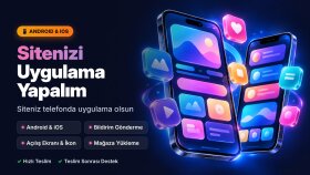 web sitenizi Android ve iOS mobil uygulamaya çeviririm