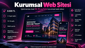 işletmenize kapsamlı kurumsal web sitesi geliştiririm