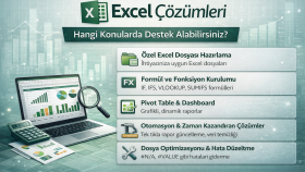 MS Excel ile ilgili işlerinizde yardımcı olabilirim