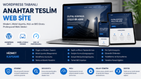 anahtar teslim modern ve uyumlu web sitesi tasarlarım